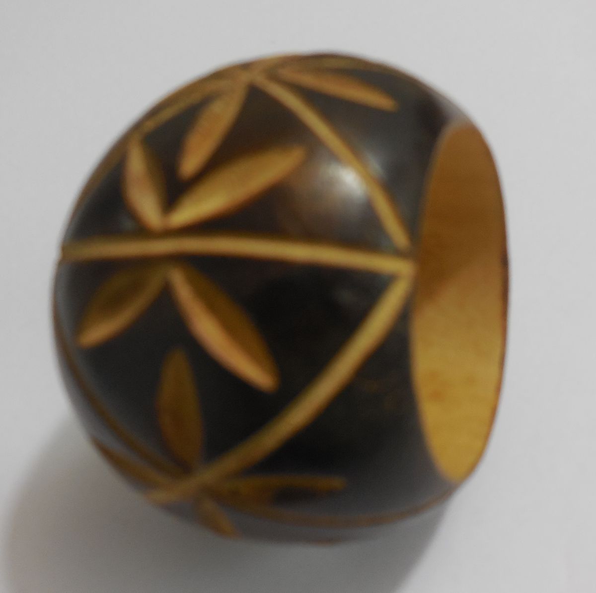 Carved Wooden Napkin Ring