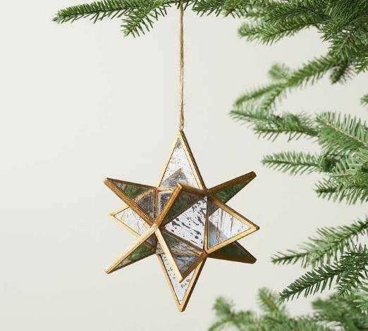 Gold Geometric Star Ornament / Votive