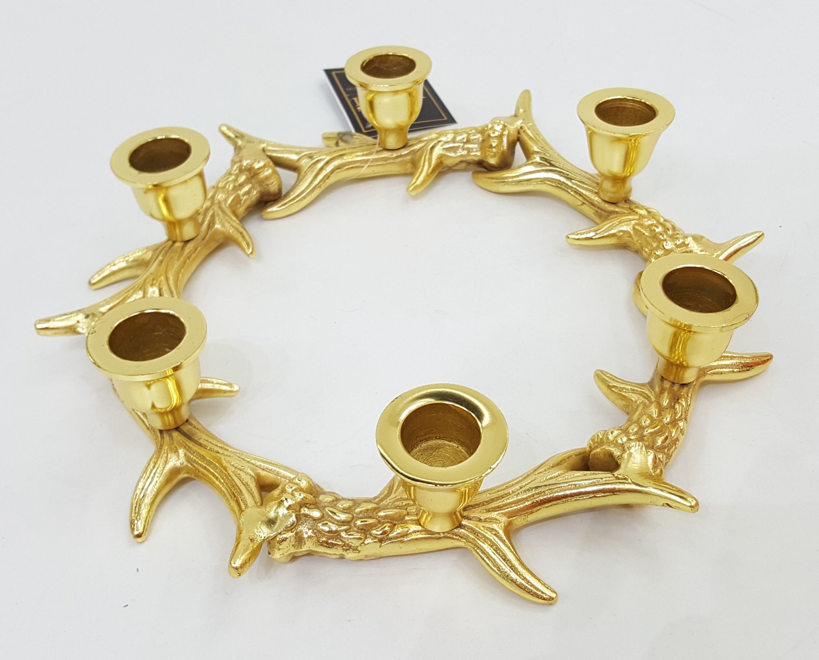 Gold Antler Candle Holder