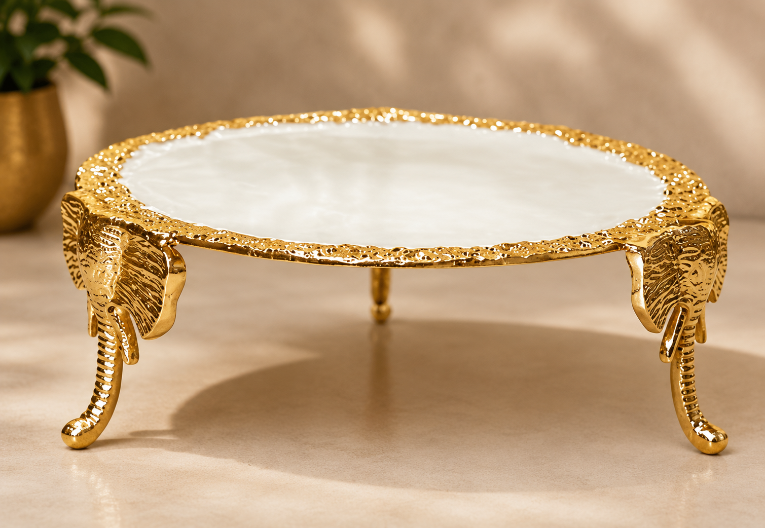Gold Elephant Leg Cake Stand