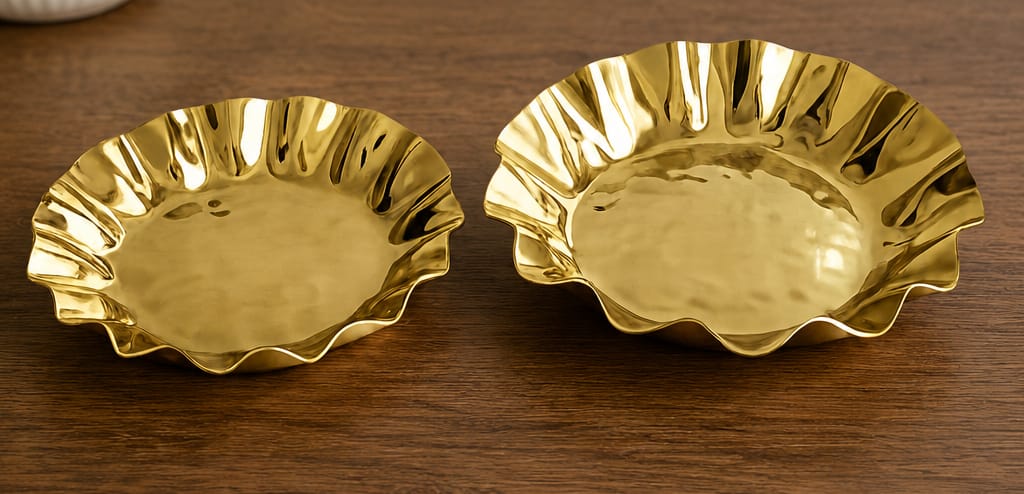Gold Hammered Decorative Bowls