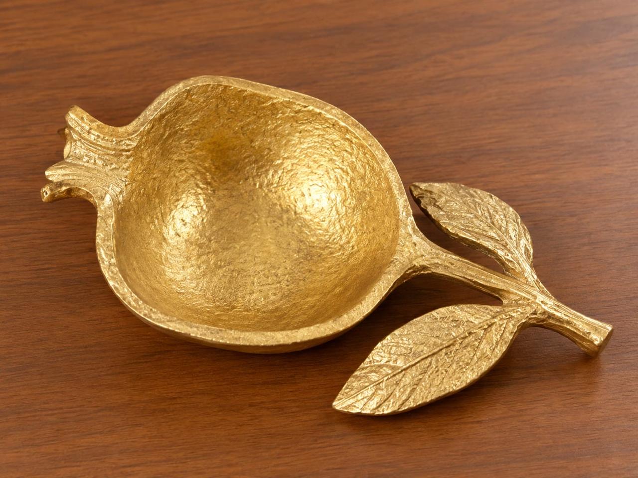 Gold Pomegranate Decorative Dish