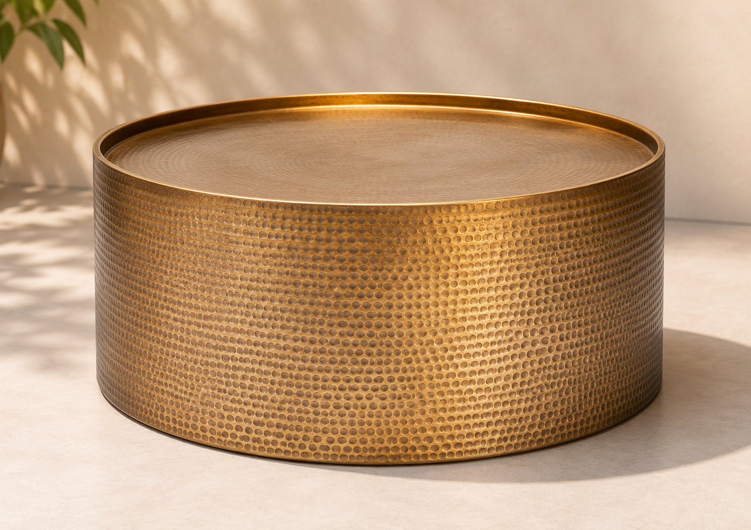 Hammered Brass Coffee Table