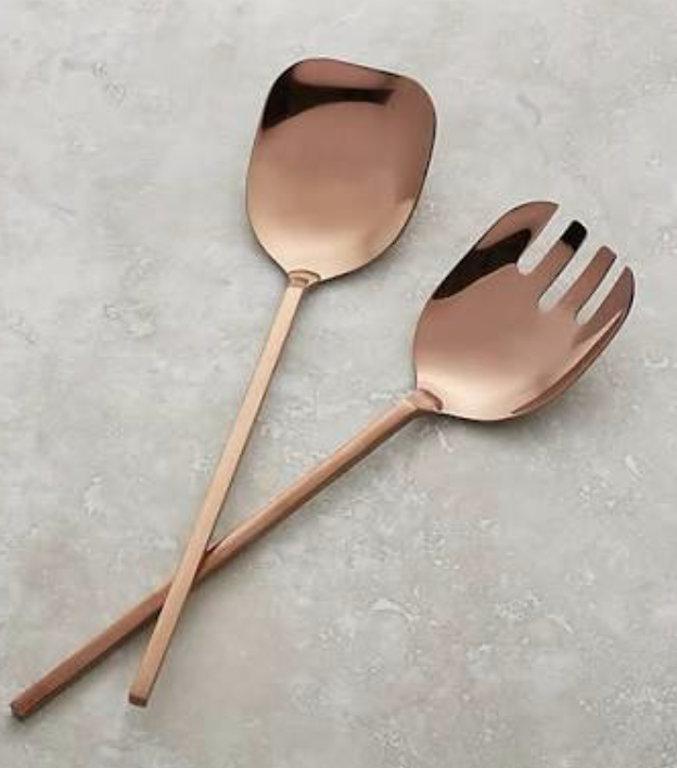 Rose Gold Salad Servers – Pair