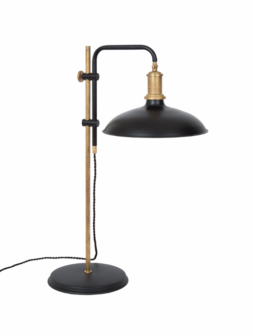 Industrial Black Brass Table Lamp
