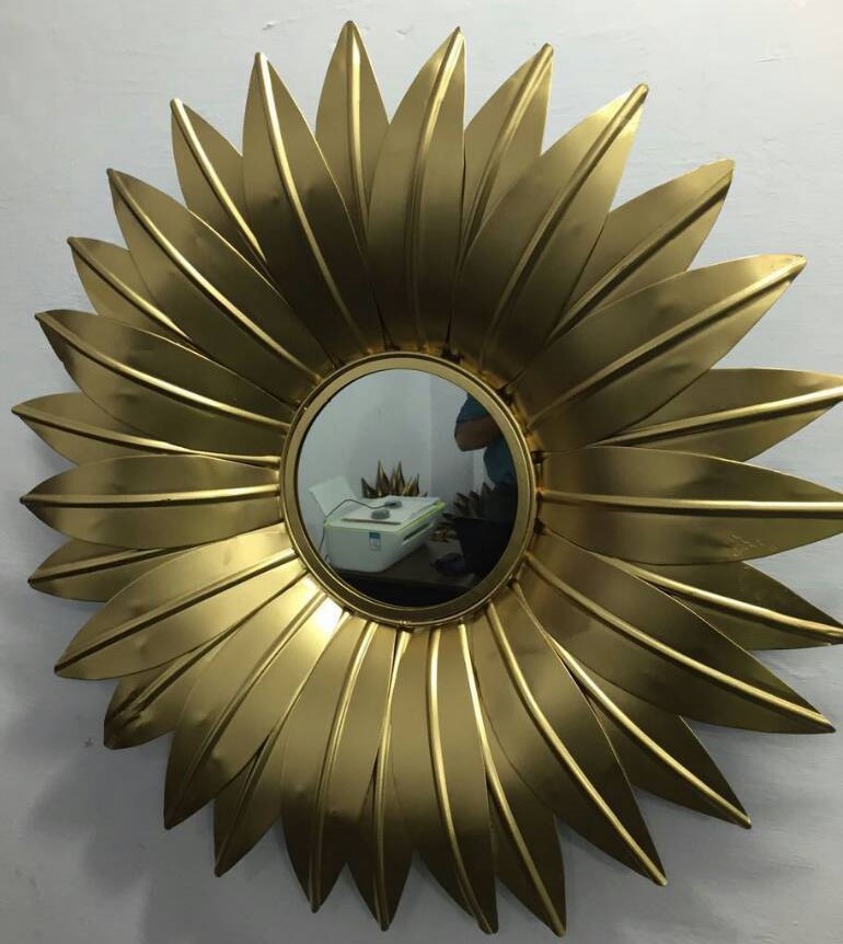 Gold Sunflower Wall Mirror
