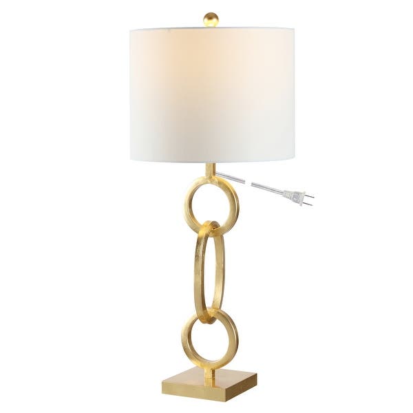 Gold Cage Tall Column Table Lamp