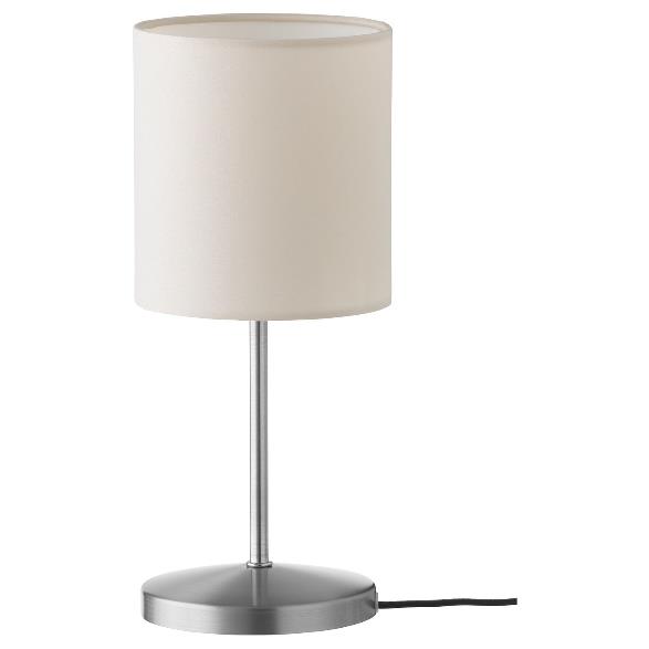 Punched Drum Shade Table Lamp – White