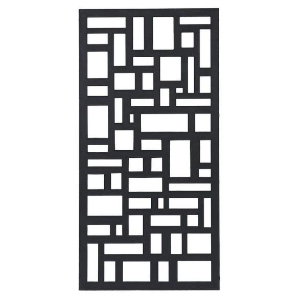 Geometric Cutout Wall Panel – Matte Black