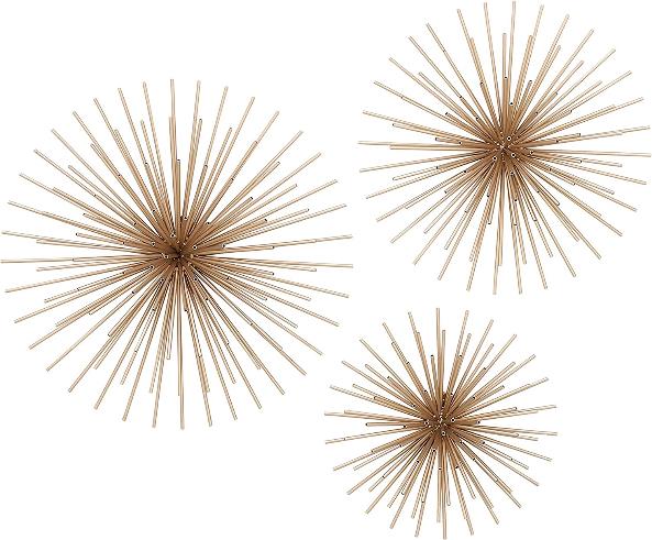 Sputnik Starburst 3D Wall Spheres – Set of 3