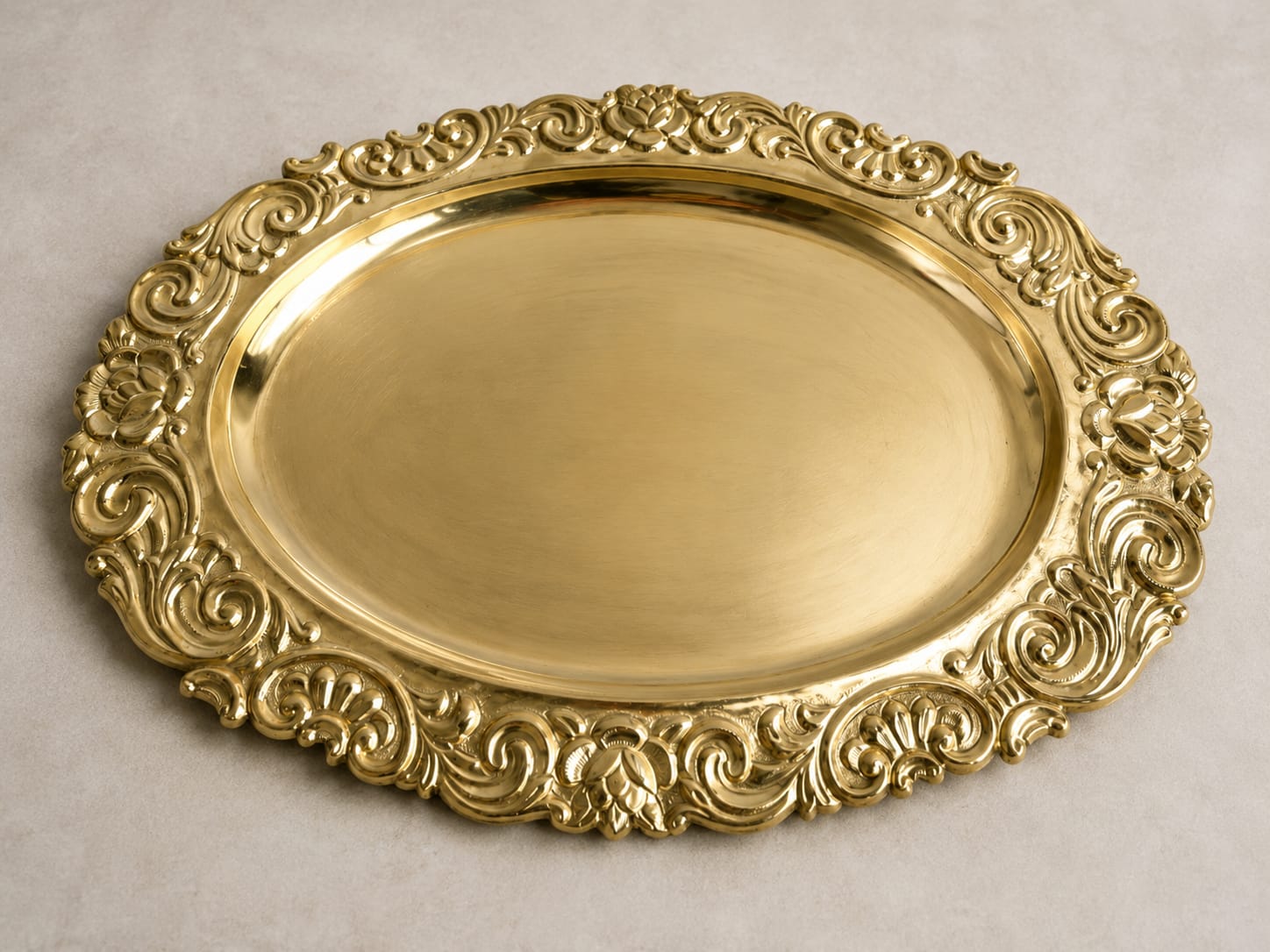 Ornate Brass Serving Tray