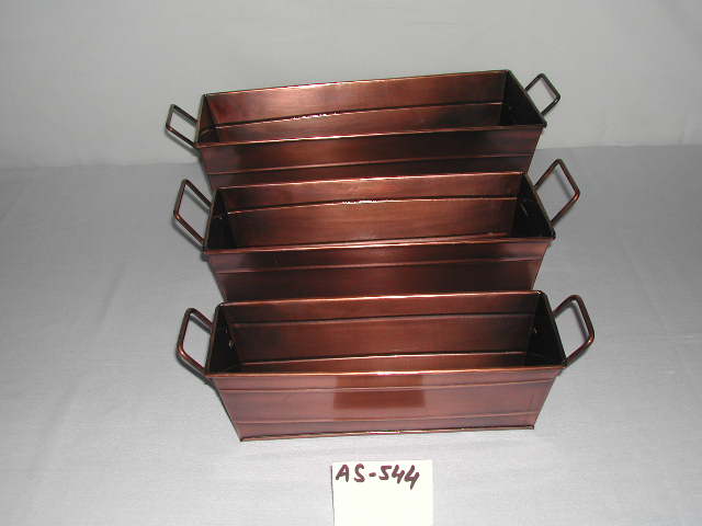 Copper Window Box Planter