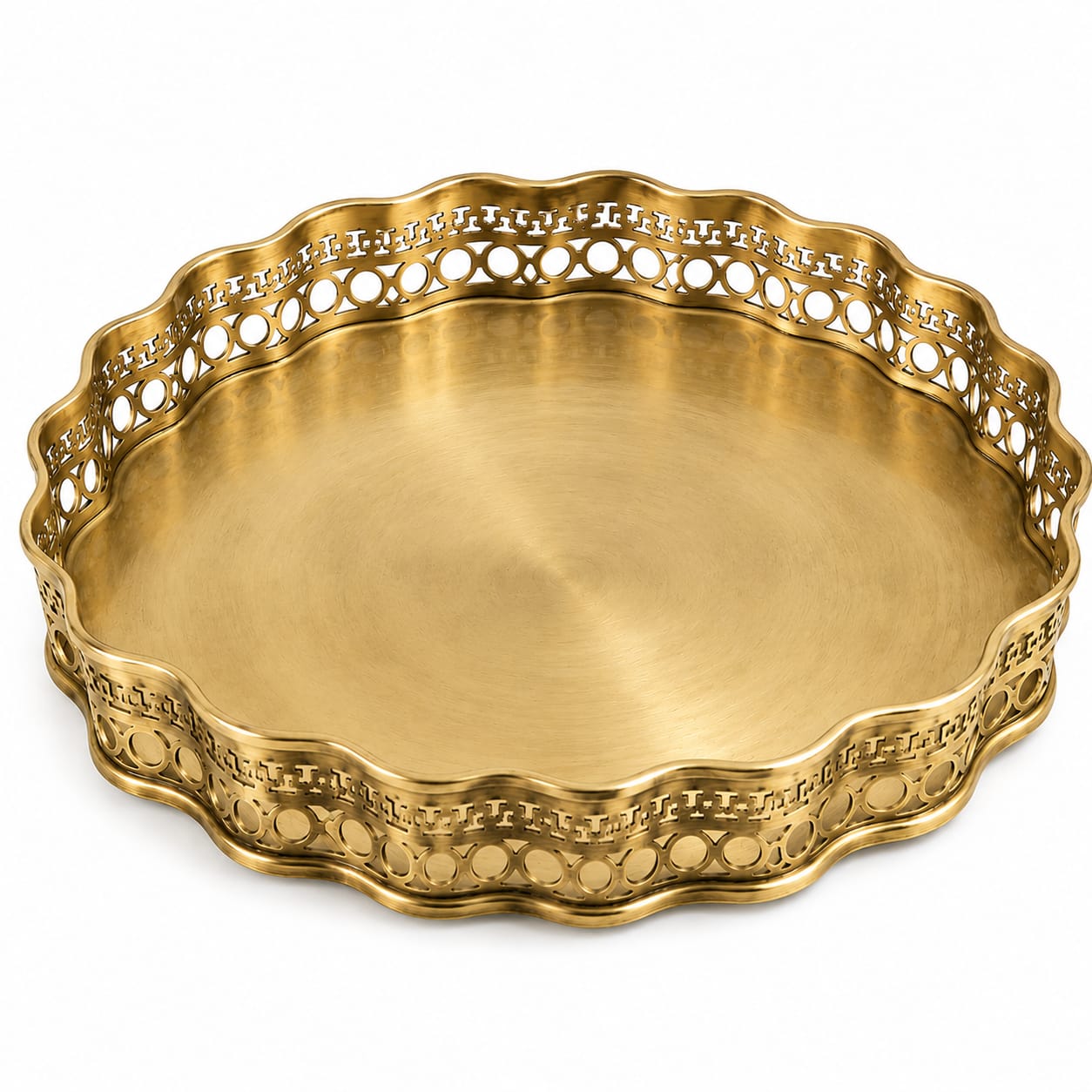 Round Brass Decorative Tray