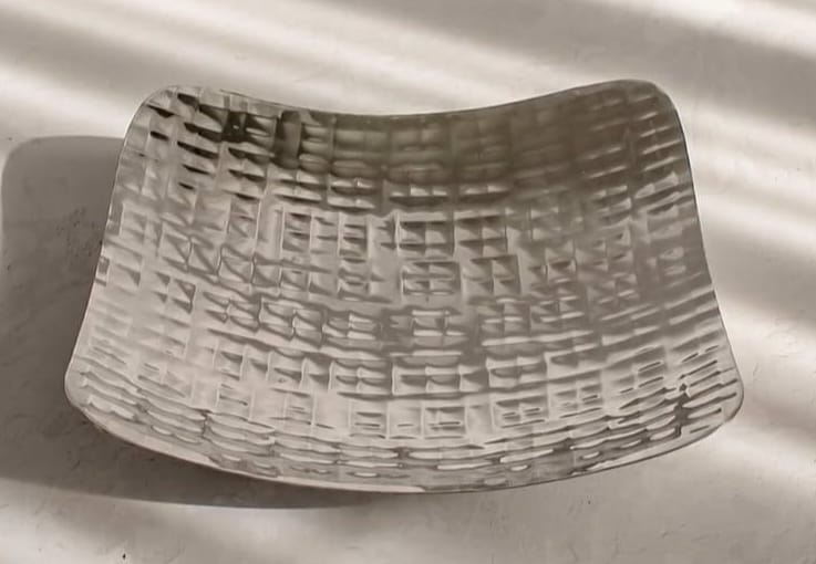 Textured Metal Decorative Tray