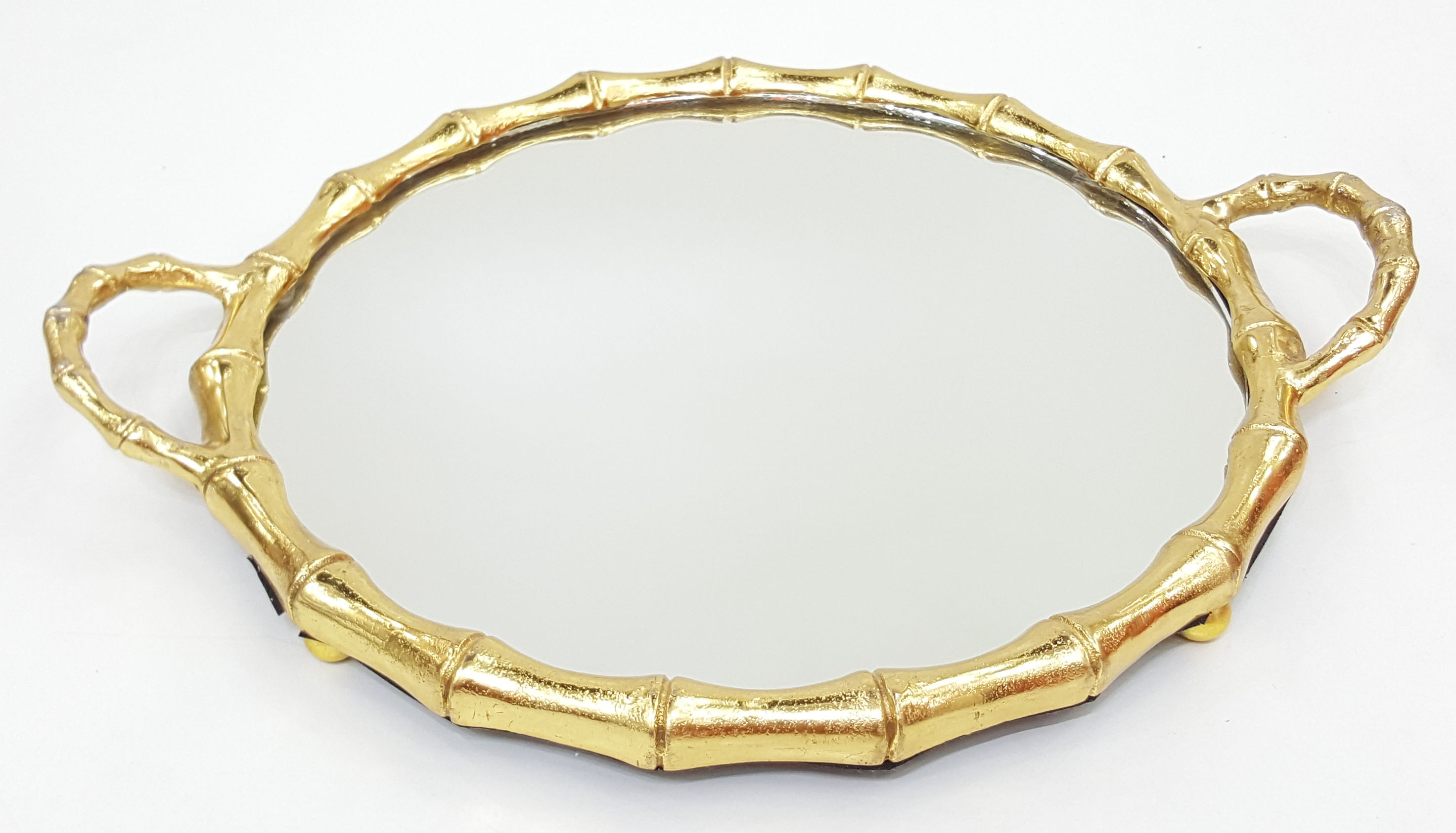 Gold Bamboo Vanity Tray